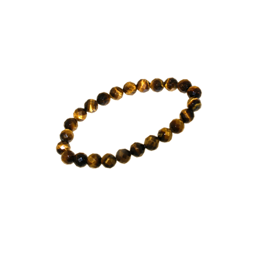 Bracelet with 8mm facet cut tigereye