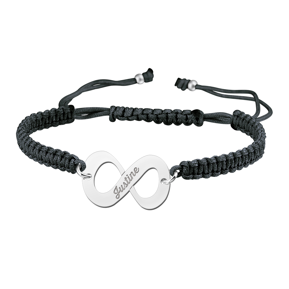 Silver infinity bracelet shamballa