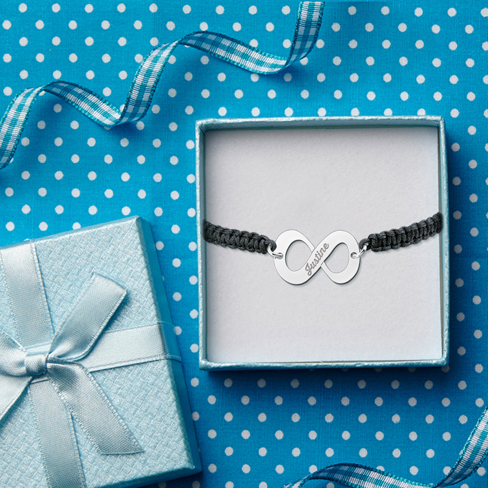 Silver infinity bracelet shamballa