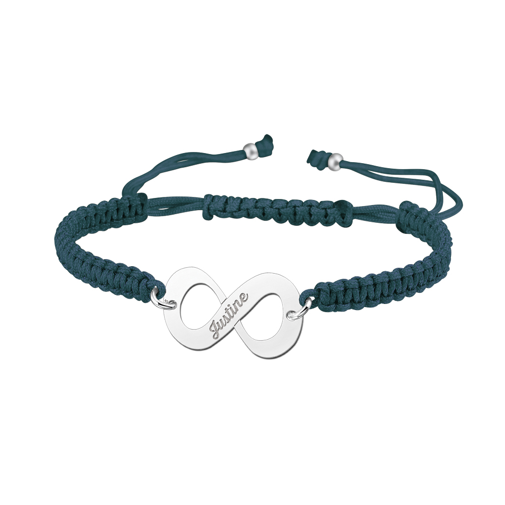 Silver infinity bracelet shamballa