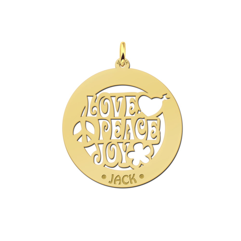 Gold namependant Love 60