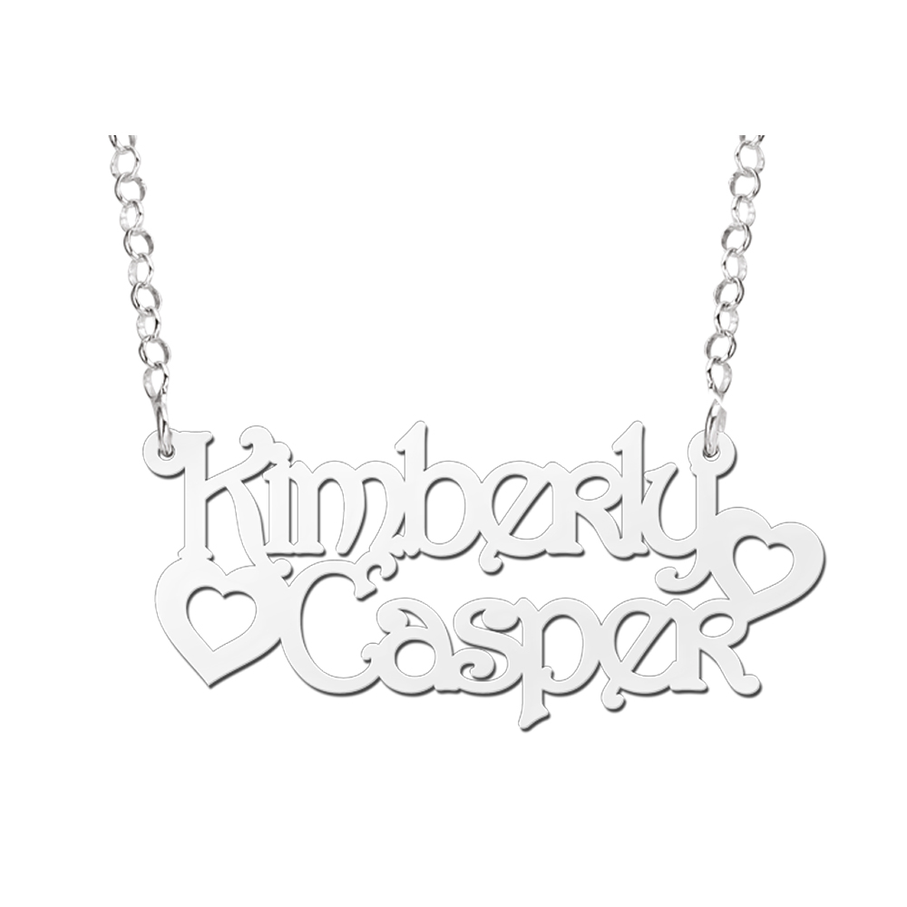 Silver name necklace, model Kimberly-Casper