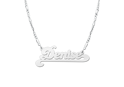 Silver name necklace, model Denise