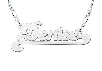 Silver name necklace, model Denise