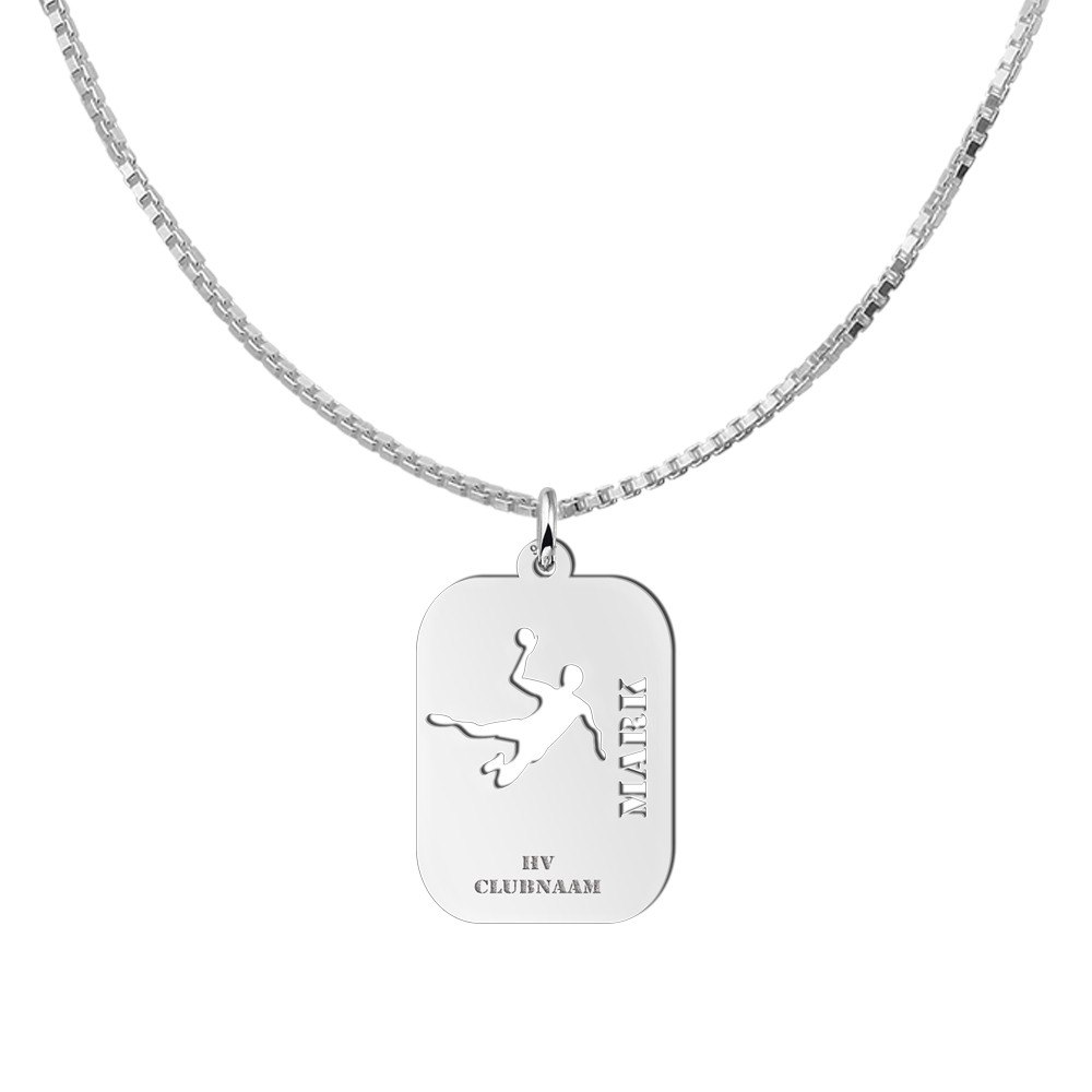 Silver handball pendant