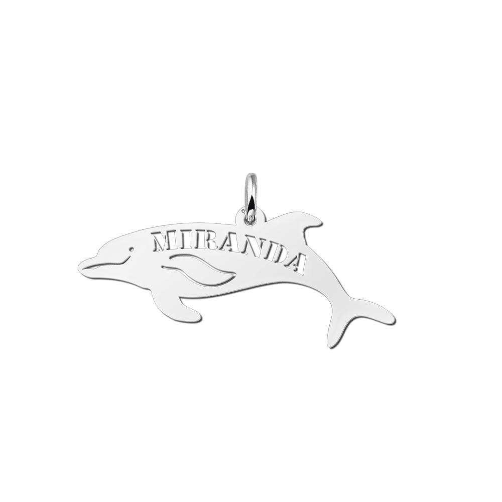 Silver pendant with dolphin