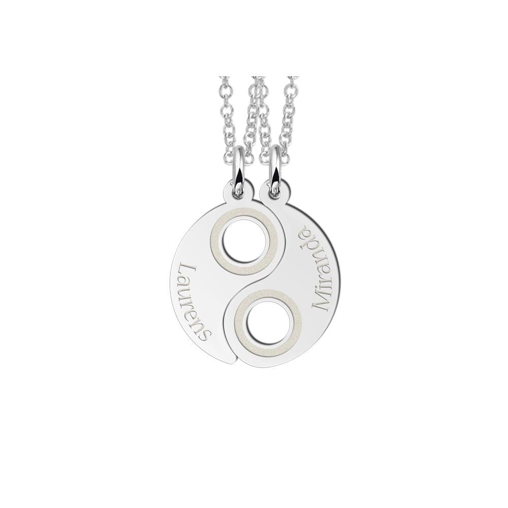 Silver interlocking pendant, YinYang