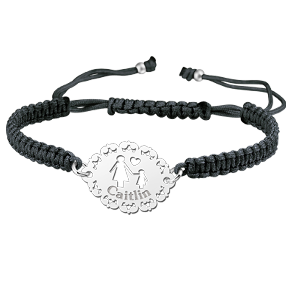 Silver mother bracelet shamballa mother - daughter