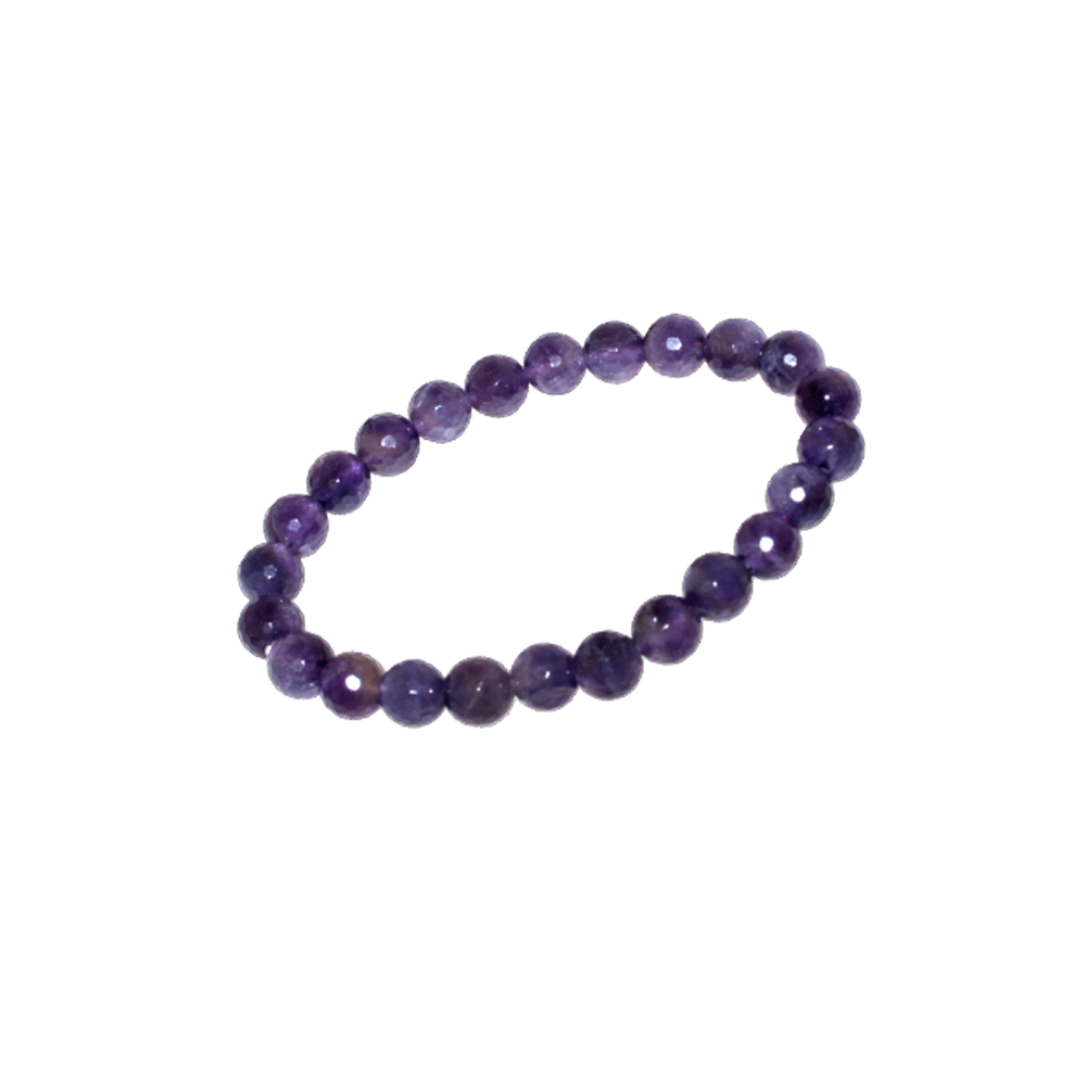 Bracelet facet cut amethyst