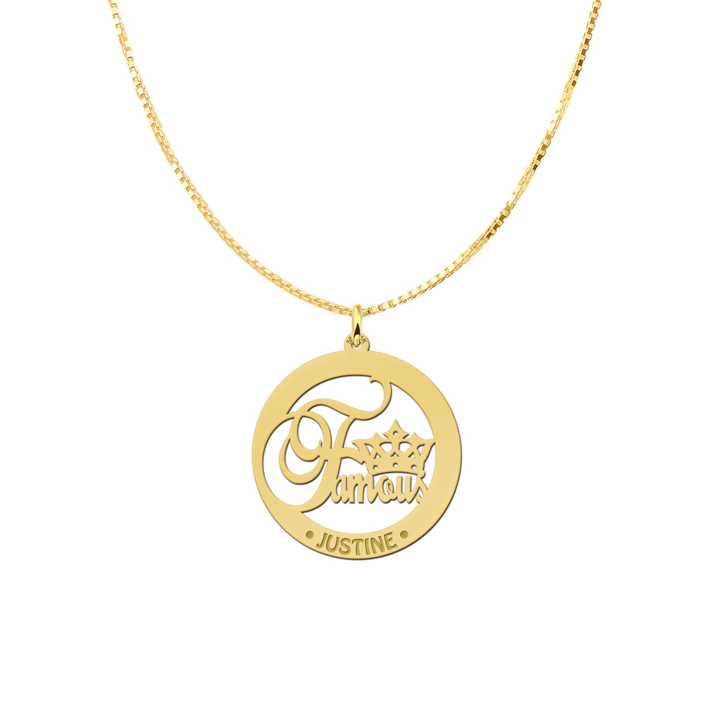 Gold namependant Famous