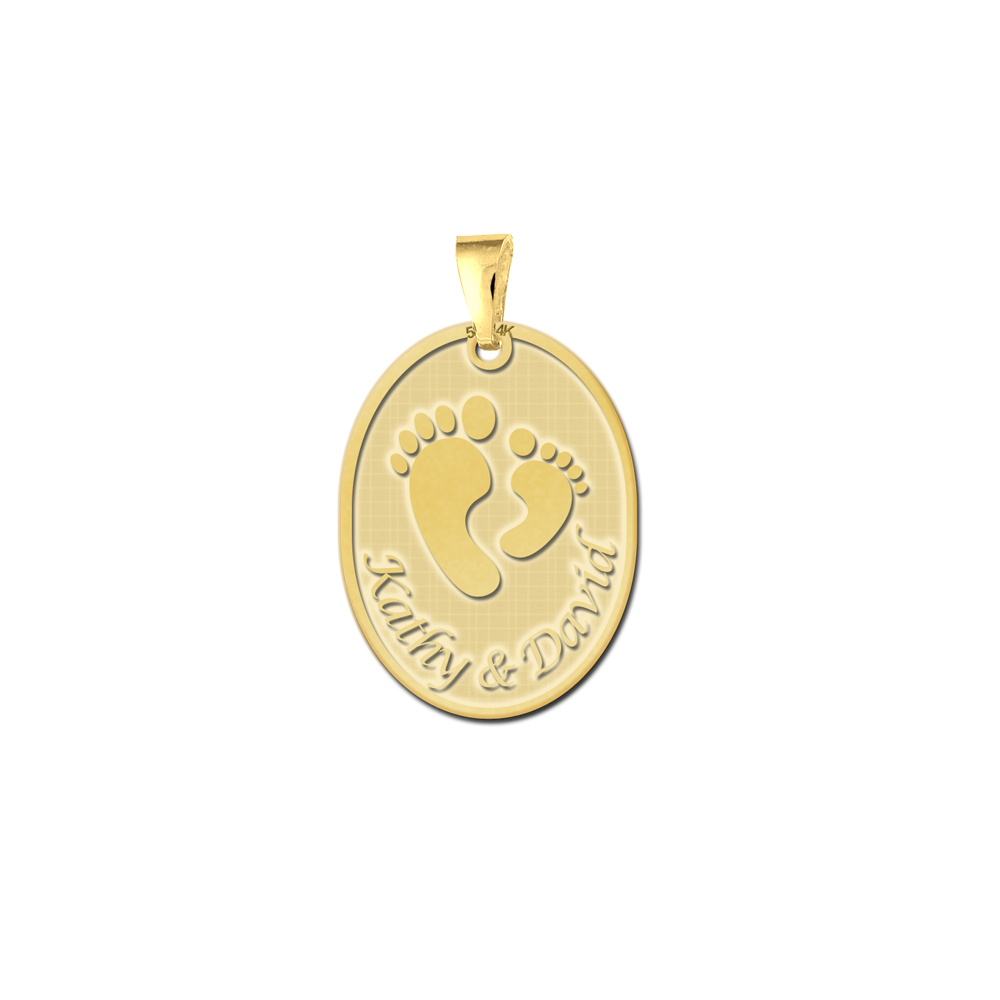 Silver babyfeet pendant